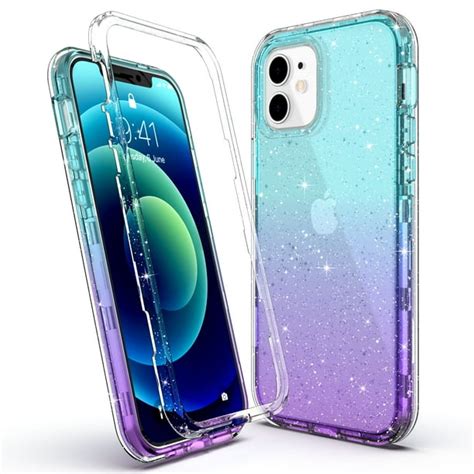 ULAK iPhone 12 Case, iPhone 12 Pro Case, Clear Sparkle Heavy 